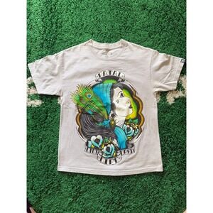 Fatal Clothing Live Hard Life Tattoo Graphic Tee Gray Short Sleeve Shirt
